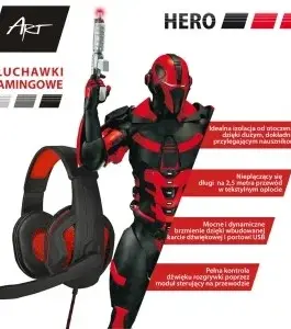 ART слушалки gaming with microphone HERO USB