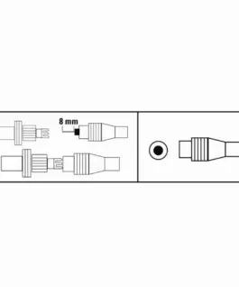 Alternative view of Антенен конектор HAMA Coax plug, Коаксиален мъжко, Бял