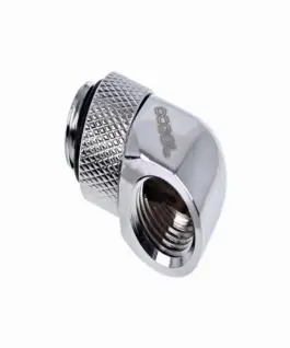 Въртящ се L-конектор Alphacool Eiszapfen G1/4 AG auf G1/4 IG Сребрист