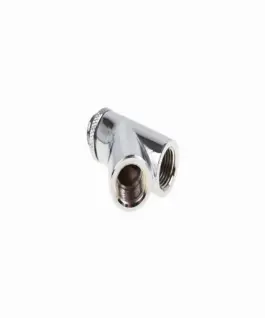 Y-конектор Alphacool Eiszapfen Въртящ се 45° G1/4 външна към 2 x G1/4 вътрешна резба