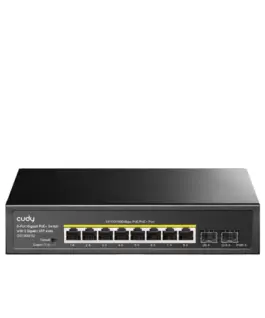 Суич Cudy GS1008PS2 L2 8 x Gigabit Ethernet PoE ports 2 x SFP 128MB RAM