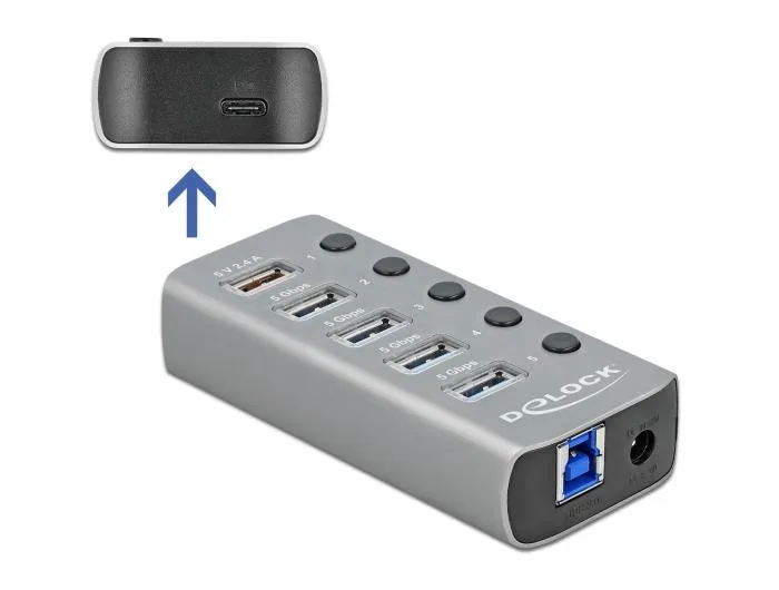 USB хъб, 7-портов, DELOCK-63263 - Image 2