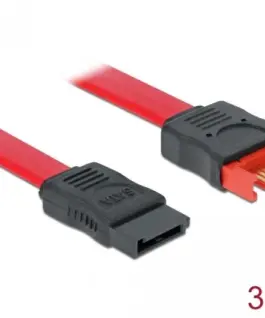 Alternative view of Интерфейсен кабел SATA III Delock 83953, удължителен. 0.30 m, червен