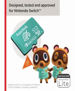 Alternative view of Карта памет SanDisk for Nintendo Switch, microSDXC UHS-I, 512GB, До 100MB/s