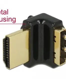 Адаптер Delock 65663 HDMI-A женско с Ethernet - HDMI-A мъжко 4K 90°