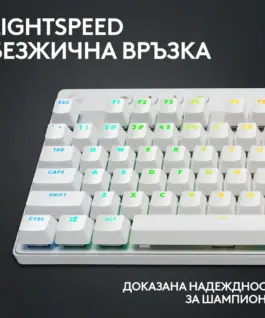 Геймърска механична клавиатура Logitech G Pro X TKL White -