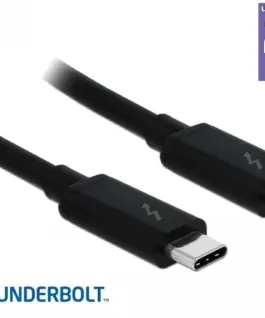 Alternative view of Кабел Delock Thunderbolt 3 (20 Gb/s) USB-C,  мъжко - мъжко, 2.0 м, 3 A, Черен