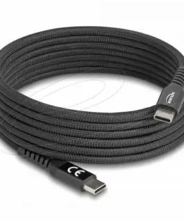 Alternative view of Delock Кабел USB-C, PD 60W, магнитна текстилна обвивка, 2 m