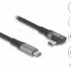 Delock USB-C Кабел 90° 40 Gbps USB PD 3.1 240W 1 m