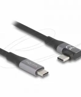 Delock USB-C Кабел 90° 40 Gbps USB PD 3.1 240W 1 m