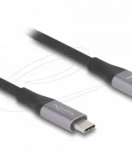 Alternative view of Delock Удължителен кабел USB-C, 40 Gbps, PD 240W, 2 м, сив