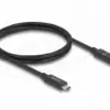 Delock Кабел E-Marker USB-C 80 Gbps 16K 60 Hz PD 3.1 240 W 1 m черен