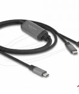Alternative view of Delock Кабел USB-C, Y-кабел, 2 x USB-C PD 3.0, 100 W, 1.2 m