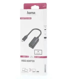 Alternative view of Адаптер HAMA 200315, USB-C мъжко - HDMI женско, Ultra HD, 4K, Черен