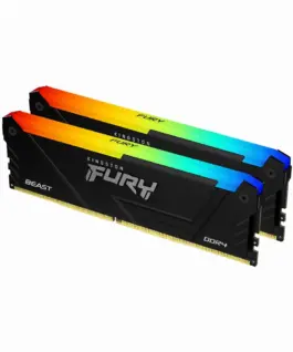 Памет за компютър Kingston FURY Beast Black RGB 64GB(2x32GB) DDR4 3600MHz CL18