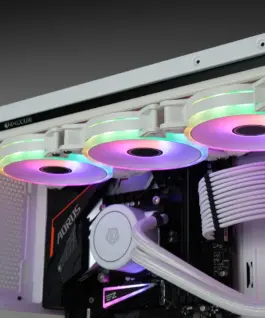 Комплект вентилатори EZDIY-FAB Moonlight White RGB PWM 120mm - 6