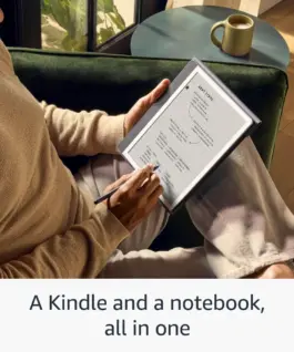 Alternative view of Amazon Kindle Scribe (2024) четец 64GB - 10.2" - с Premium Pen, тъмно сив