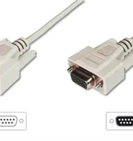 Digitus удължителен кабел RS232 1: 1 type DSUB9 / DSUB9 M / Z бежов 2m