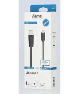 Alternative view of Кабел HAMA  USB-C мъжко - USB 2.0 A мъжко, 480Mbit/s,0.75 м, Черен