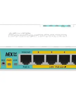 Alternative view of Рутер MiKrotik RB750UPr2, 10/100 Mbps, PoE, 64 MB, CPU 650MHz, Бял