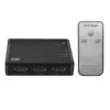 3 портов HDMI суич ACT  4K@60Hz USB Дистанционно Черен