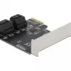 Карта Delock PCI Express x1 към 4 port SATA Low Profile
