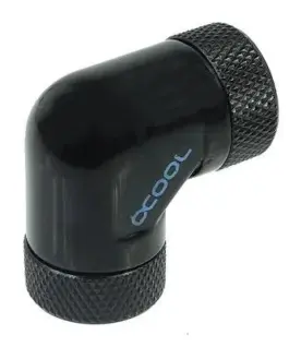 Alternative view of Адаптер Alphacool HF, L-конектор 90°, G1/4 - G1/4, Вътрешна резба, Черен мат