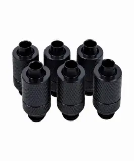 Alternative view of Фитинг Alphacool Eiszapfen, Удължител, 13/10mm, G1/4, Черен мат, 6 броя