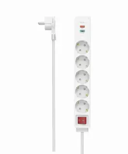 Разклонител HAMA 5 гнезда 2x USB 223186