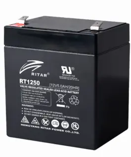 Оловна батерия RITAR (RT1250) AGM 12V 5Ah 90/ 70/ 10 1mm Терминал 2