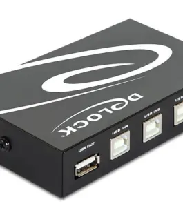 Alternative view of Превключвател Delock Ръчен, 4 x USB 2.0 порта, Черен