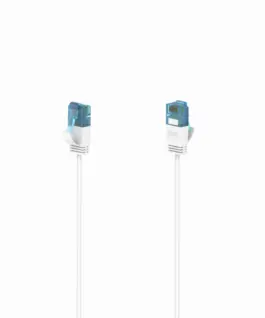 Мрежов кабел HAMA Flexi-Slim U/UTP CAT 6a 10 Gbit/s RJ-45 - RJ45 1.50 m Бял