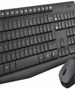Kомплект безжични клавиатура с мишка Logitech MK235 Черен