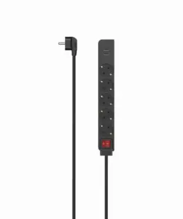 Разклонител HAMA 5 гнезда 2 x USB-A 17 W 1.4 м 223184