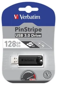 Alternative view of Verbatim Pendrive PinStripe USB 3.0 Drive 128GB черен