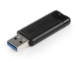 Verbatim Pendrive PinStripe USB 3.0 Drive 128GB черен