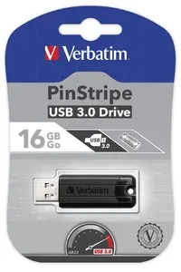 Alternative view of Verbatim PinStripe USB 3.0 Drive 16GB черен