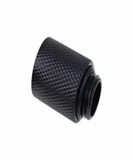 Alternative view of Удължител Alphacool Eiszapfen, 20 mm, G1/4 вънжна към G1/4 вътрешна резба, Черен мат