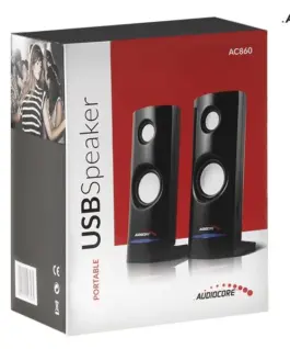 Audiocore Speakers 8W USB AC860
