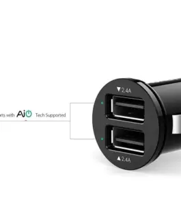 Alternative view of AUKEY CC-S1 Ultrafast 2xUSB зарядно за кола AiPower 4.8a 24W