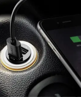 AUKEY CC-S1 Ultrafast 2xUSB зарядно за кола AiPower 4.8a 24W