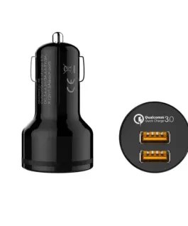 Alternative view of AUKEY CC-T8 ultra-fast зарядно за кола 2xUSB 3.0 6A 36W + micro USB кабел 1m