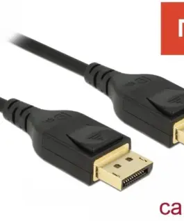 Alternative view of Кабел Delock DisplayPort мъжко - DisplayPort мъжко, 2.0м, 8K 60 Hz, Черен