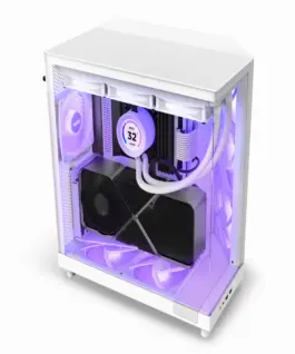 Кутия за компютър NZXT H6 Flow RGB Matte White - Middle Tower
