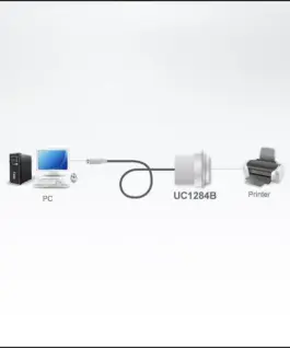 Alternative view of Кабел конвертор ATEN UC1284B, USB-A мъжко - IEEE1284, 1.8 m
