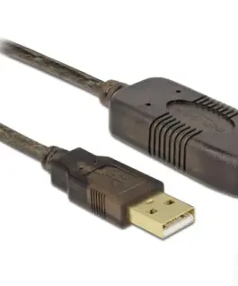 Alternative view of Удължителен кабел DeLock, USB-A мъжко - USB-A женско, USB 2.0, 5 м, Черен