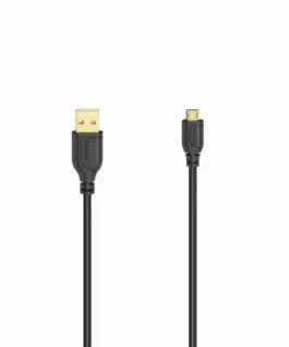 Кабел HAMA Flexi-Slim USB 2.0 мъжко - micro USB мъжко 0.75 м. Позлатени конектори