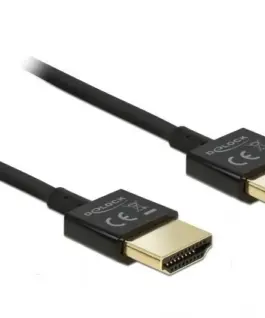 Кабел Delock HDMI-A мъжко - HDMI-A мъжко18 Gbit/s 4K 2 м Черен