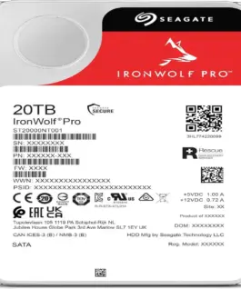 Alternative view of Хард диск SEAGATE IronWolf ST20000NT001, 20TB, 256MB Cache, SATA 6.0Gb/s