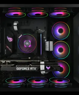 Alternative view of Комплект вентилатори EZDIY-FAB Moonlight Black RGB PWM 120mm - 5 Pack